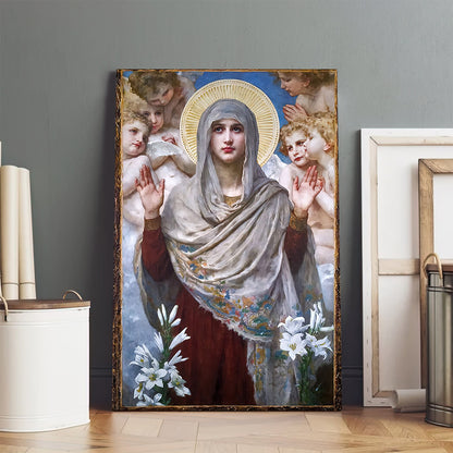 Virgin Mary Jesus Christ Canvas Wall Art 1 - Catholic Canvas Wall Art - Religious Gift - Christian Wall Art Decor