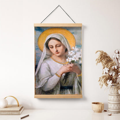 Virgin Mary Madonna Hanging Canvas Wall Art - Catholic Hanging Canvas Wall Art - Religious Gift - Christian Wall Art Decor