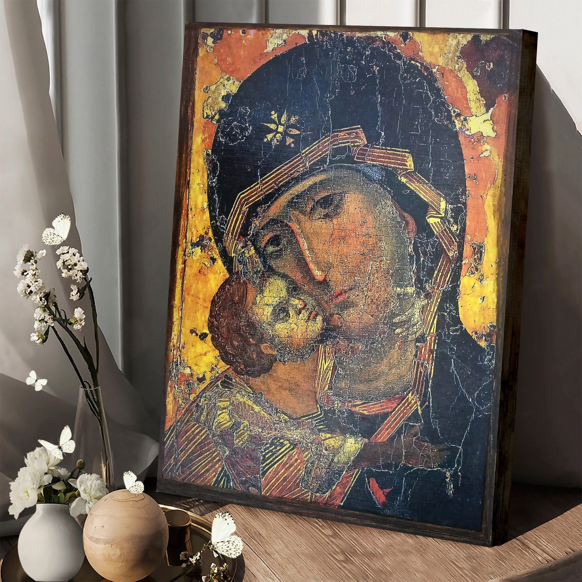 Virgin Mary Mother Of God Our Lady Of Canvas Wall Art - Catholic Canvas Wall Art - Religious Gift - Christian Wall Art Decor