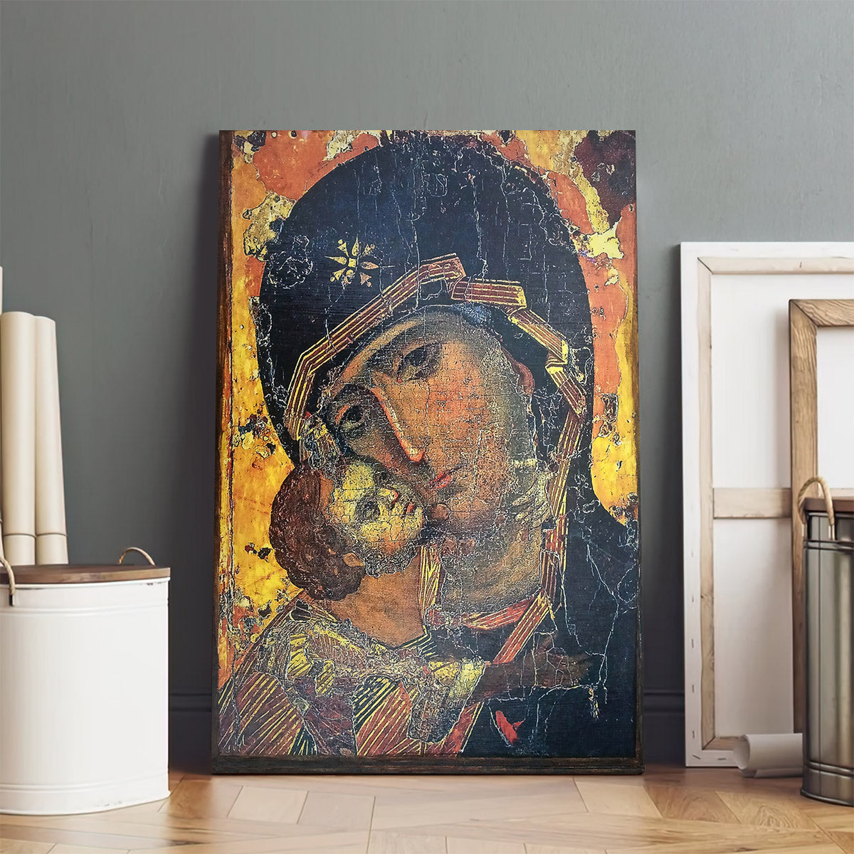 Virgin Mary Mother Of God Our Lady Of Canvas Wall Art - Catholic Canvas Wall Art - Religious Gift - Christian Wall Art Decor