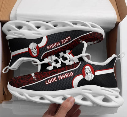 Virgin Mary Yezy Running Sneakers Max Soul Shoes - Christian Shoes For Men And Women