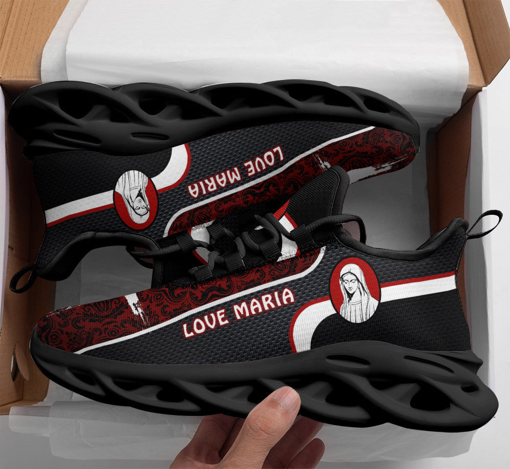 Virgin Mary Yezy Running Sneakers Max Soul Shoes - Christian Shoes For Men And Women