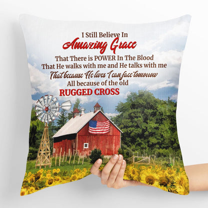 I Still Believe In Amazing Grace - Stunning Sunflower Field Throw Pillow HIH182 - 4