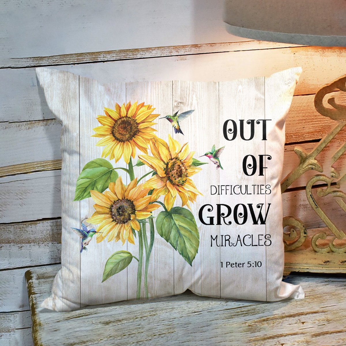 Out Of Difficulties Grow Miracles - Sunflower Pillowcase NUHN32 - 2