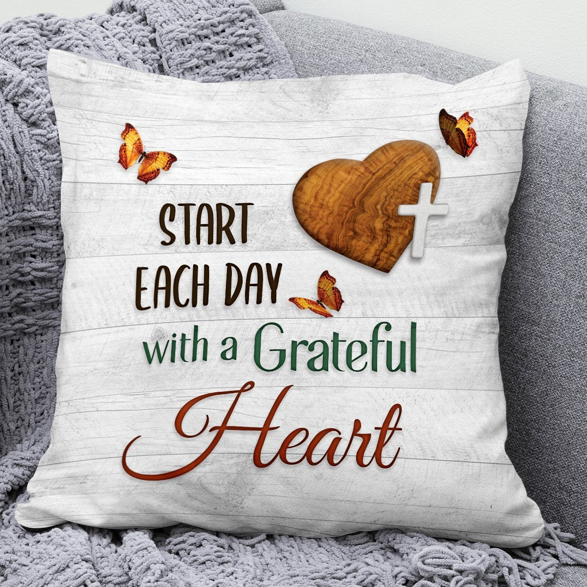 Start Each Day With A Grateful Heart - Meaningful Pillowcase NUHN40 - 3