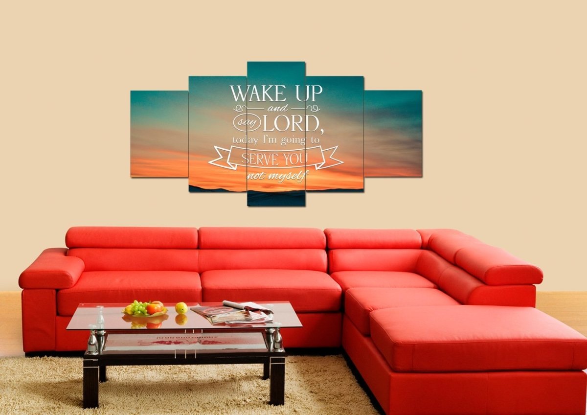 Wake Up & Say Lord Today Im Going To Serve You Not Myself Wall Art Canvas Print - Christian Canvas Wall Art