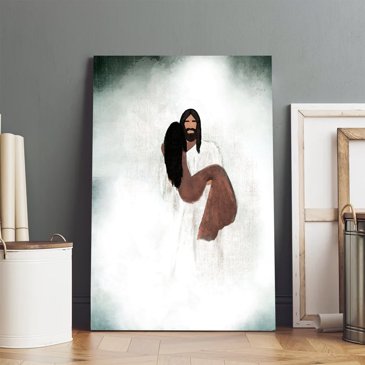 Walk You Through the Storm Canvas Poster - Jesus Wall Art - Ciaocustom