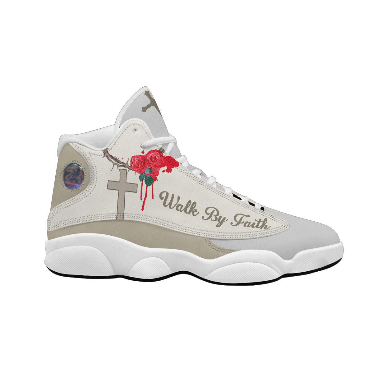 Walk By Faith Jesus Basketball Shoes For Men Women - Christian Shoes - Jesus Shoes - Unisex Basketball Shoes