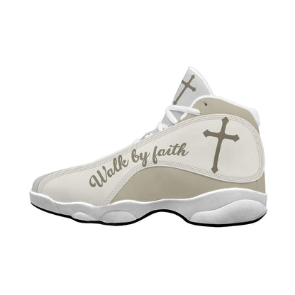 Walk By Faith Jesus Basketball Shoes For Men Women - Christian Shoes - Jesus Shoes - Unisex Basketball Shoes