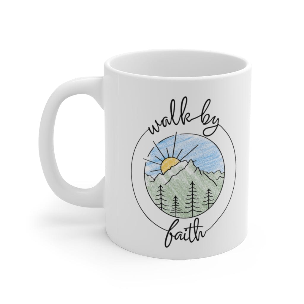 Walk By Faith Mug - Christian Mug - Bible Verse Mugs - Scripture Mugs
