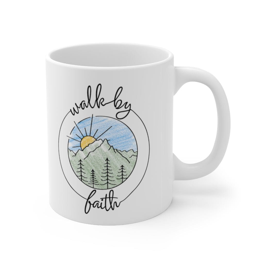 Walk By Faith Mug - Christian Mug - Bible Verse Mugs - Scripture Mugs