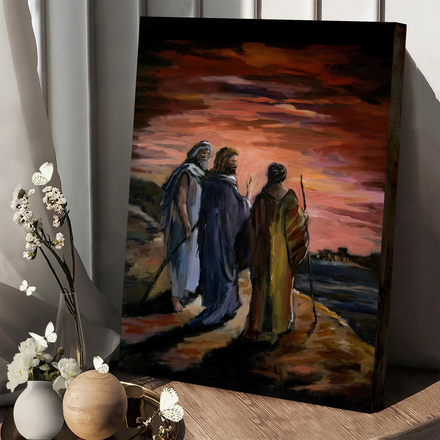Walk To Emmaus Canvas Pictures - Jesus Canvas Painting - Christian Canvas Prints