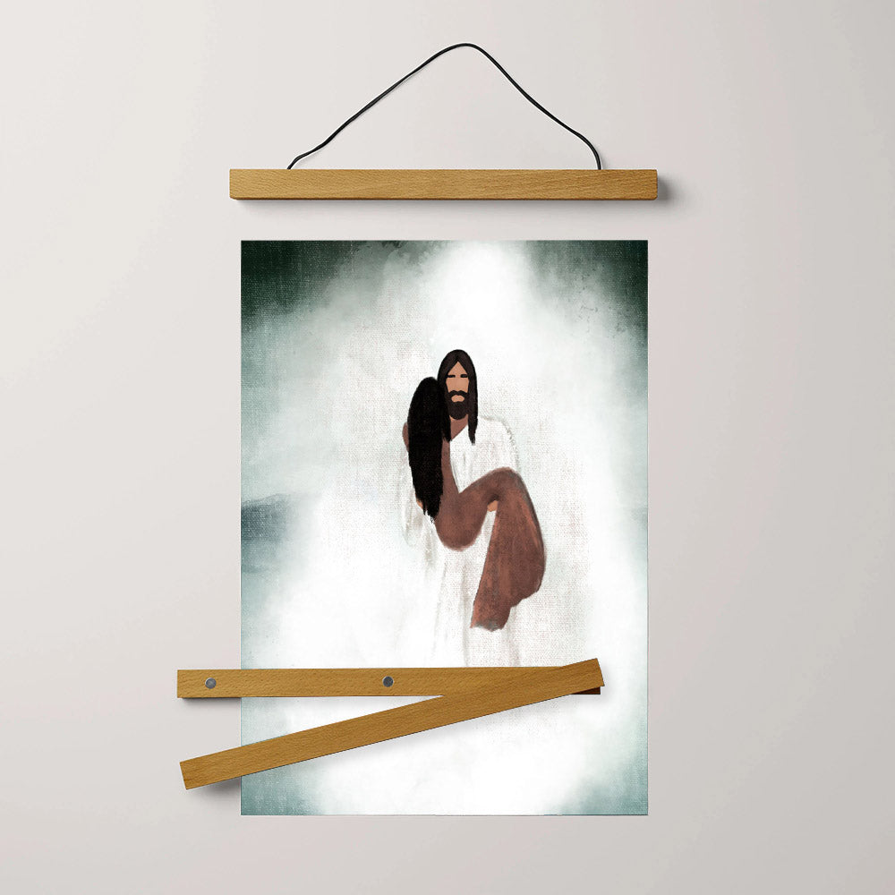 Walk You Through The Storm Hanging Canvas Wall Art - Christan Wall Decor - Religious Canvas