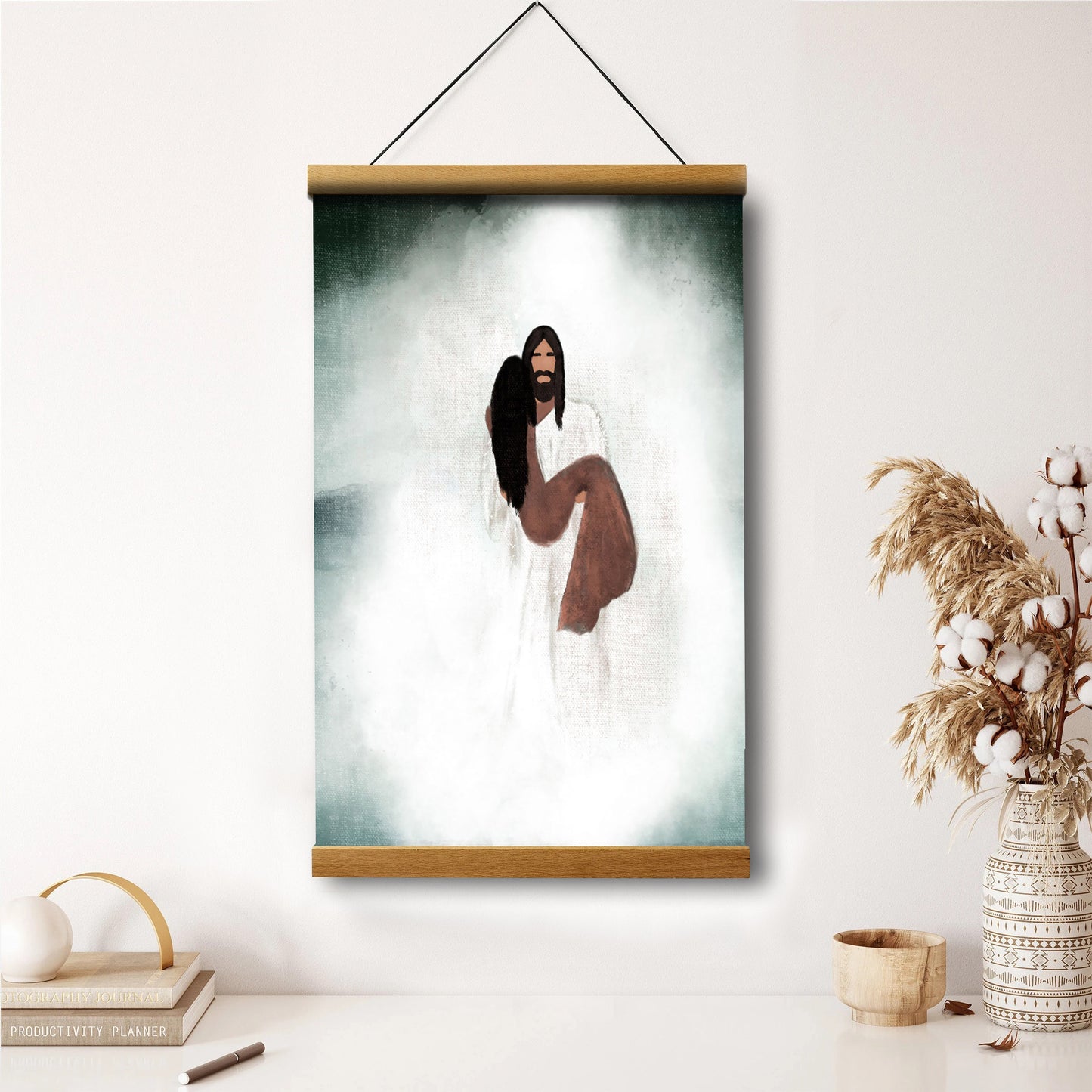 Walk You Through The Storm Hanging Canvas Wall Art - Christan Wall Decor - Religious Canvas