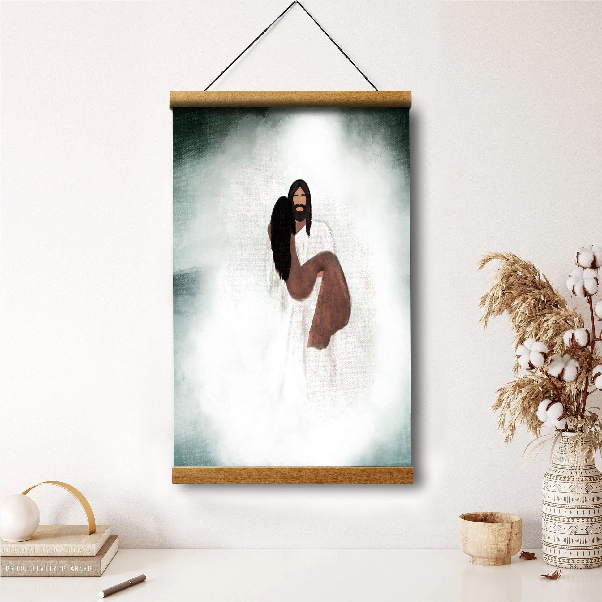 Walk You Through The Storm Hanging Canvas Wall Art - Christan Wall Decor - Religious Canvas