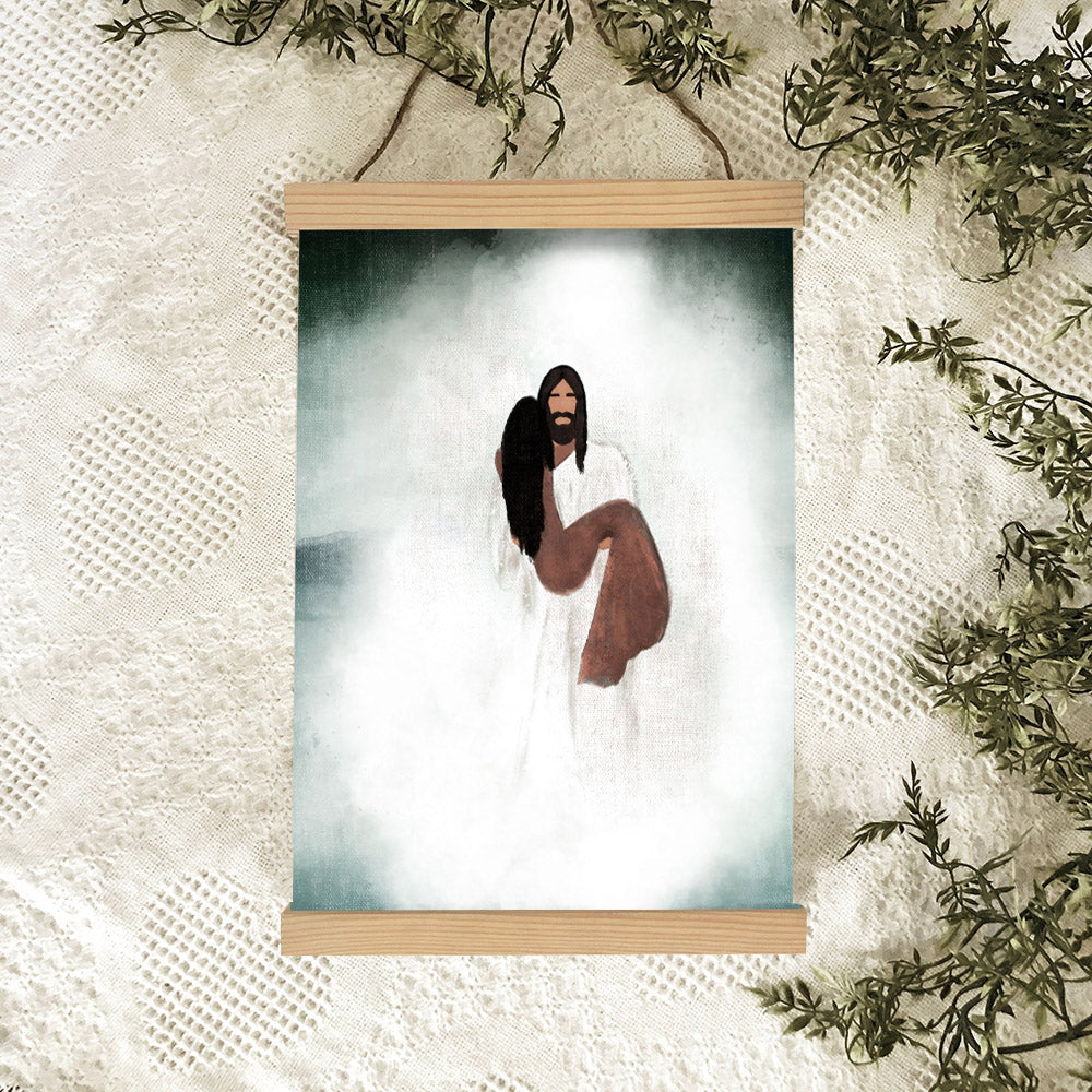 Walk You Through The Storm Hanging Canvas Wall Art - Christan Wall Decor - Religious Canvas
