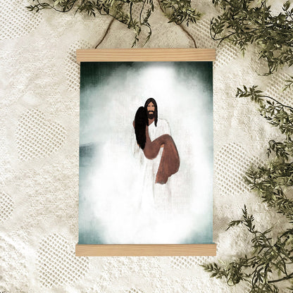 Walk You Through The Storm Hanging Canvas Wall Art - Christan Wall Decor - Religious Canvas