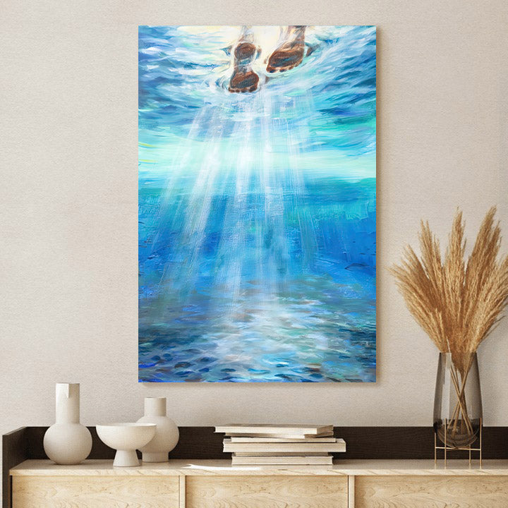 Walking On Water Canvas Pictures - Jesus Canvas Painting - Christian Canvas Prints