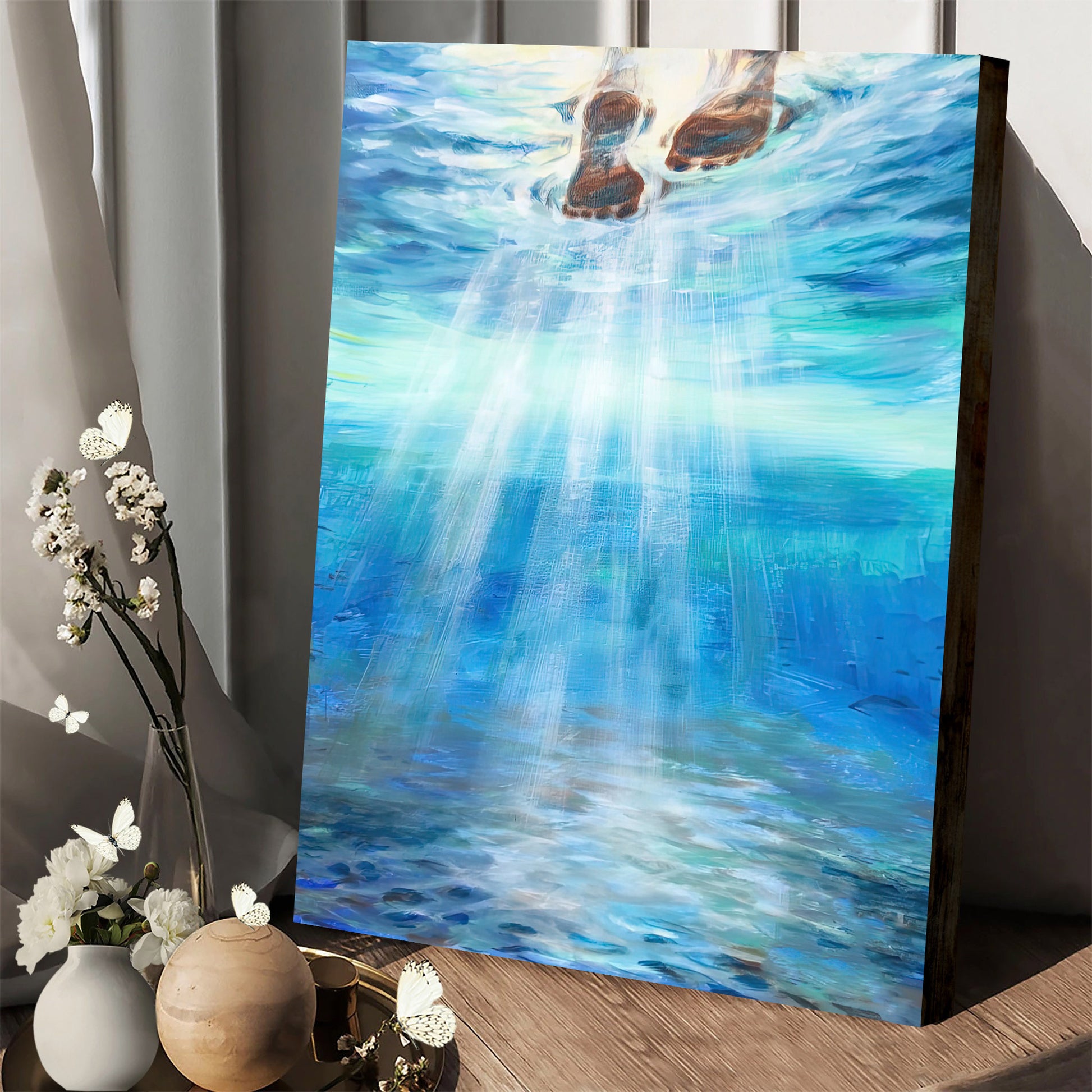 Walking On Water Canvas Pictures - Jesus Canvas Painting - Christian Canvas Prints