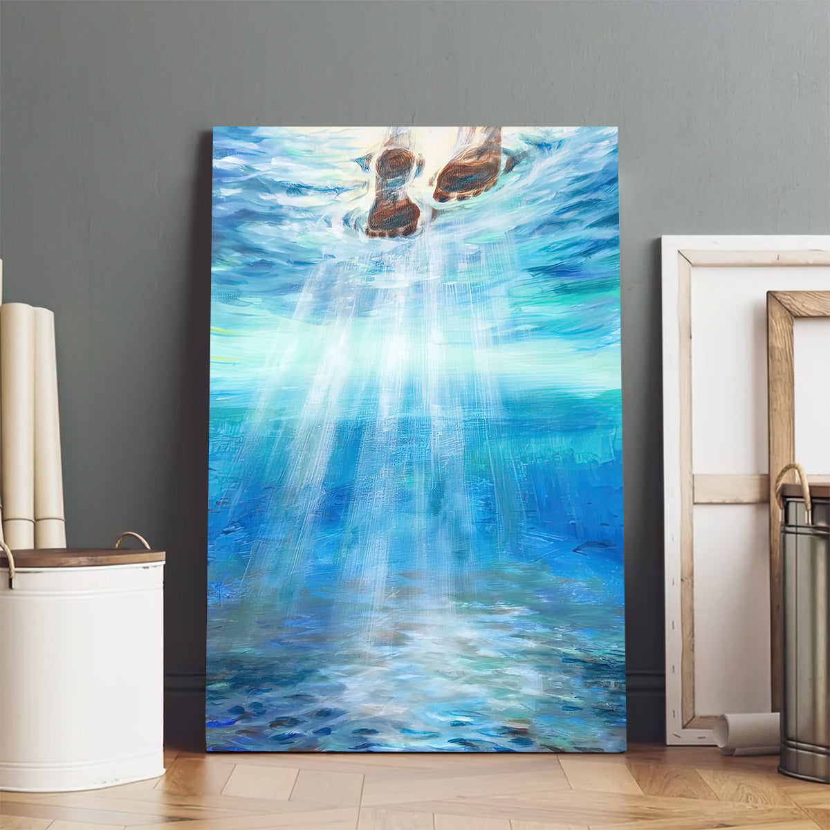 Walking On Water Canvas Pictures - Jesus Canvas Painting - Christian Canvas Prints