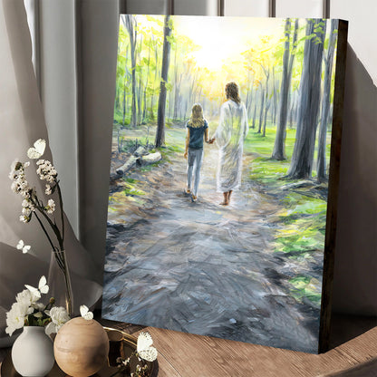 Walking With Jesus Canvas Pictures - Jesus Canvas Painting - Christian Canvas Prints