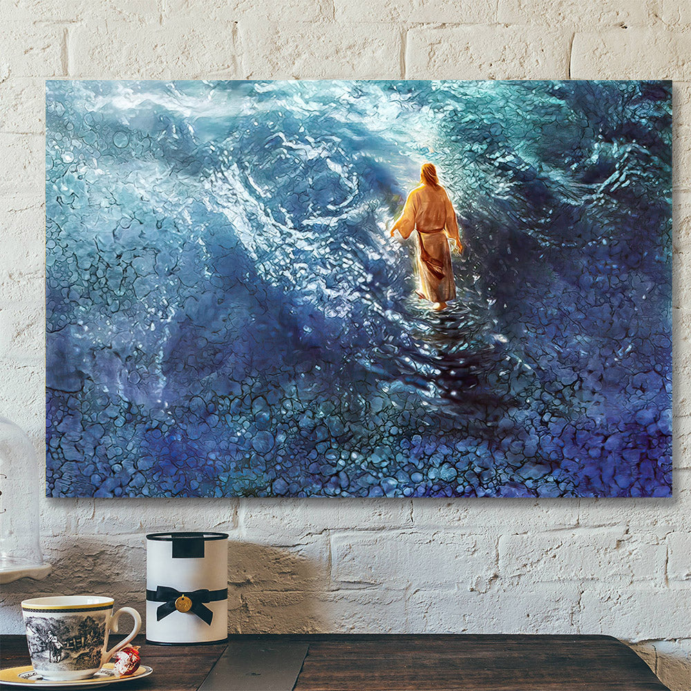 Walking On Water - Jesus Canvas Poster - Jesus Wall Art - Gift For Christian - Ciaocustom