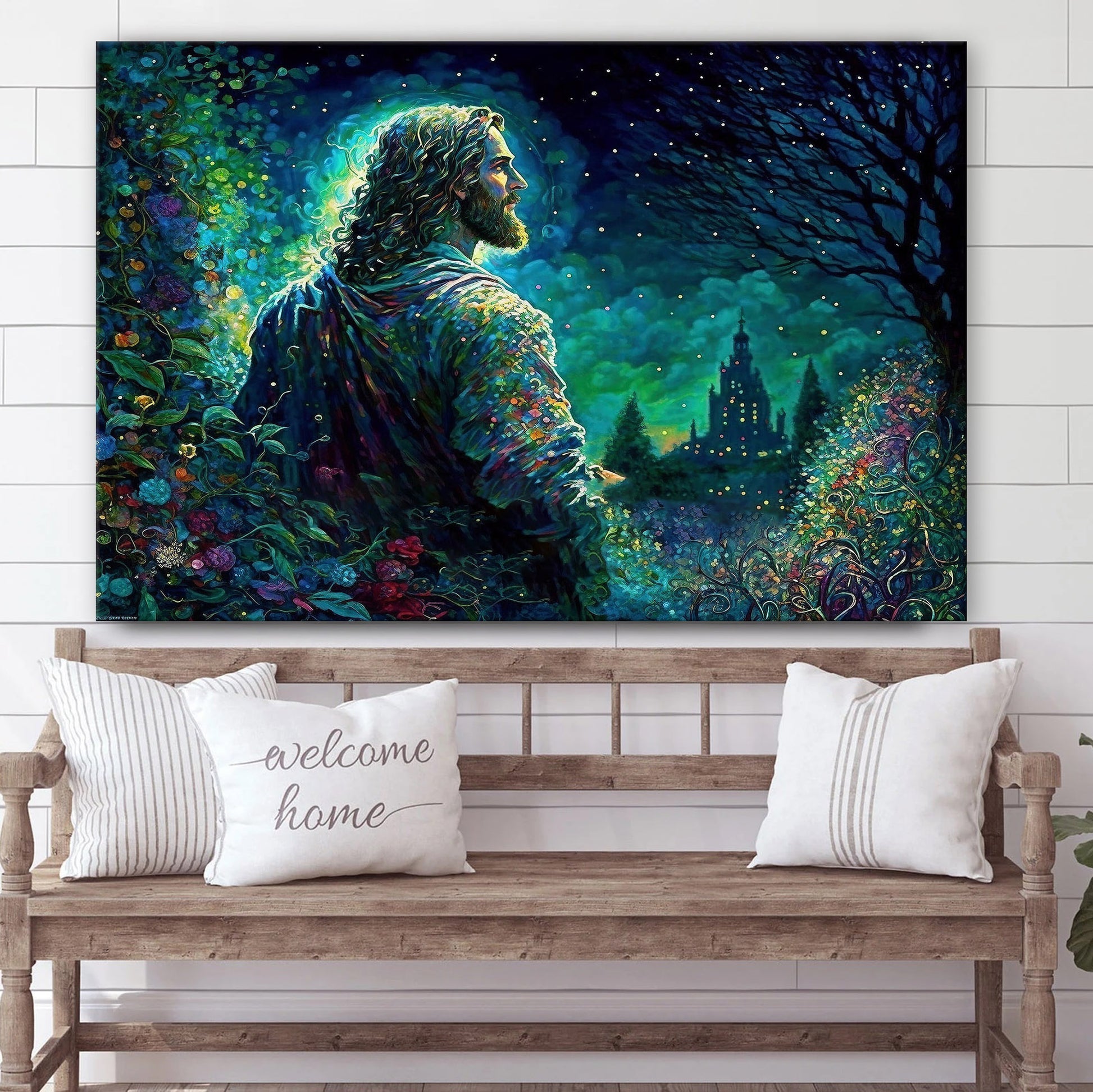 Wall Art The Light Of The World Christian - Canvas Pictures - Jesus Canvas Art - Christian Wall Art