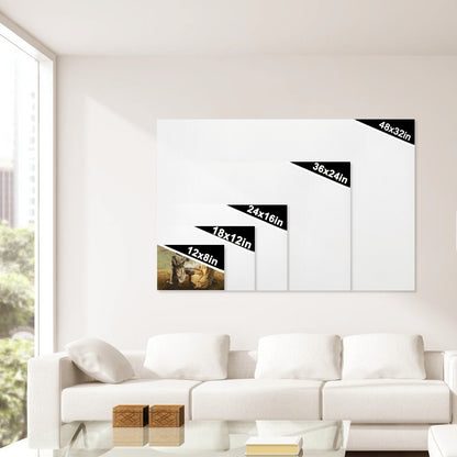 Warrior And Jesus Canvas, Christian Wall Art, Home Decor, Canvas Painting