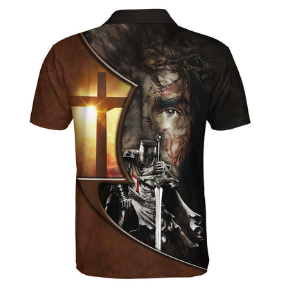 Warrior For Jesus And God Bible The Faith Polo Shirt - Christian Shirts & Shorts