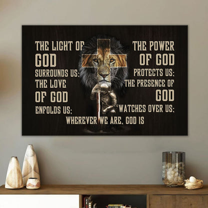 Warrior Lion Of Judah Canvas Warrior Prayer For Protection Wall Art Canvas Print - Religious Wall Decor