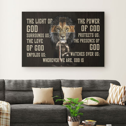 Warrior Lion Of Judah Canvas Warrior Prayer For Protection Wall Art Canvas Print - Religious Wall Decor