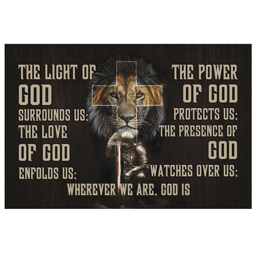 Warrior Lion Of Judah Canvas Warrior Prayer For Protection Wall Art Canvas Print - Religious Wall Decor