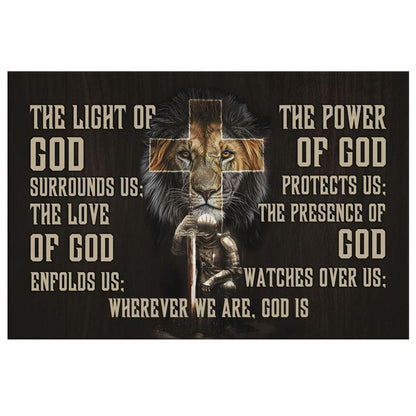 Warrior Lion Of Judah Canvas Warrior Prayer For Protection Wall Art Canvas Print - Religious Wall Decor