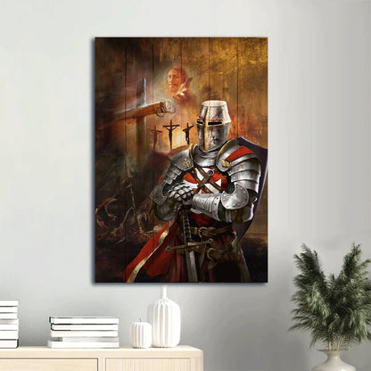 Warrior Painting Jesus On The Cross Jesus Calls Canvas Wall Art - Christian Gift