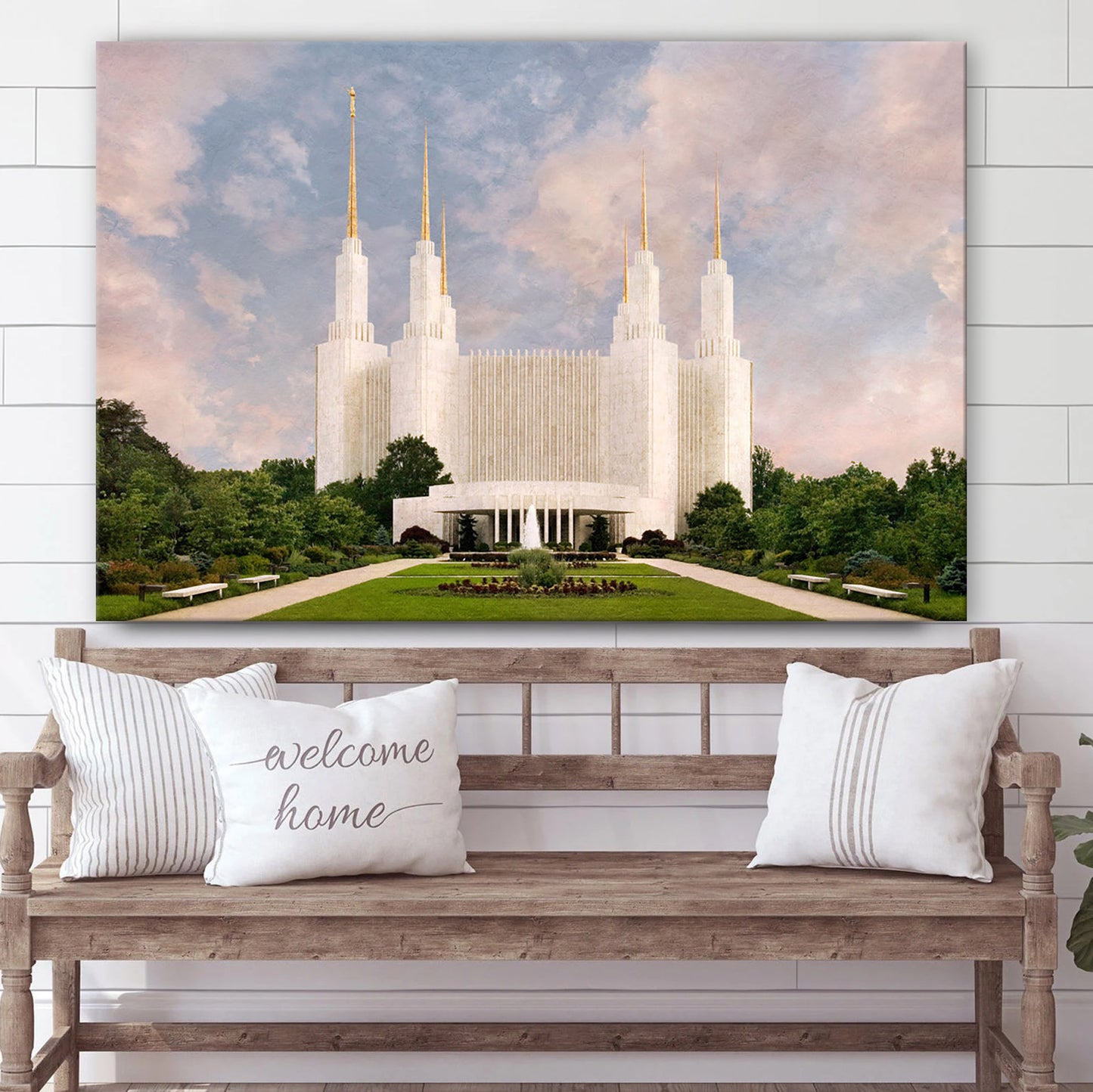Washington Dc Temple Holy Places Series Canvas Wall Art - Jesus Christ Picture - Canvas Christian Wall Art