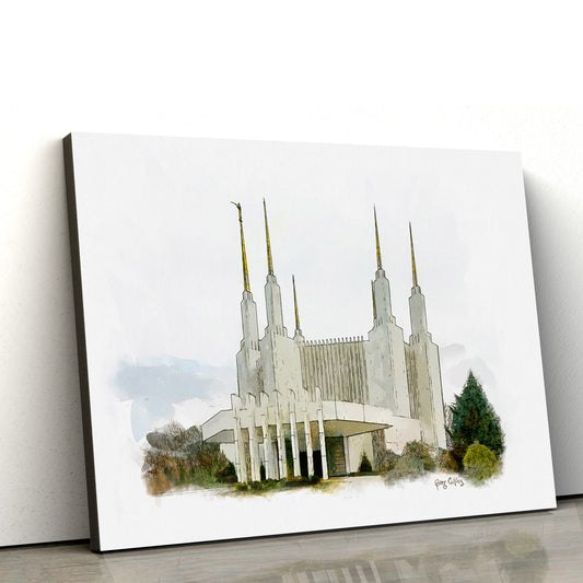 Washington Dc Temple Pierce The Heavens Canvas Wall Art - Jesus Christ Picture - Canvas Christian Wall Art