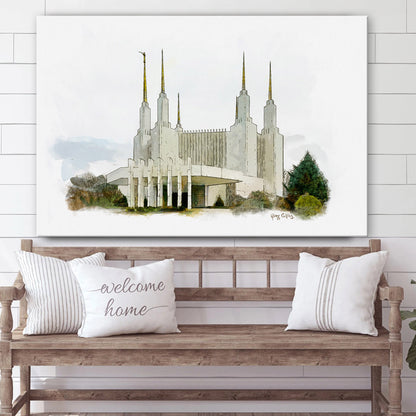 Washington Dc Temple Pierce The Heavens Canvas Wall Art - Jesus Christ Picture - Canvas Christian Wall Art