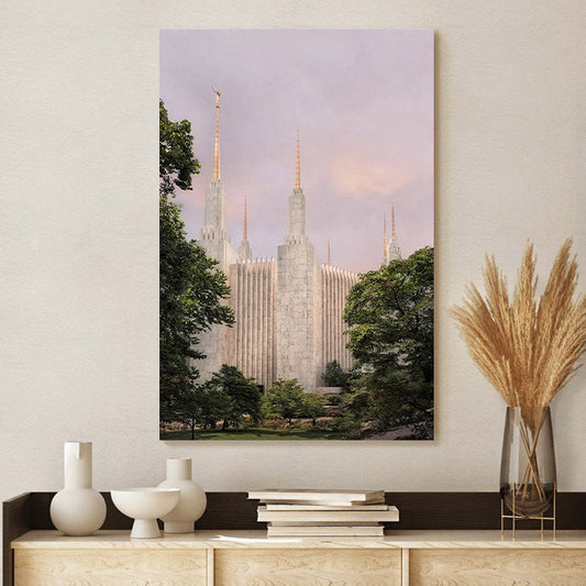 Washington Dc Temple Side Textured Canvas Pictures - Jesus Canvas Art - Christian Wall Art