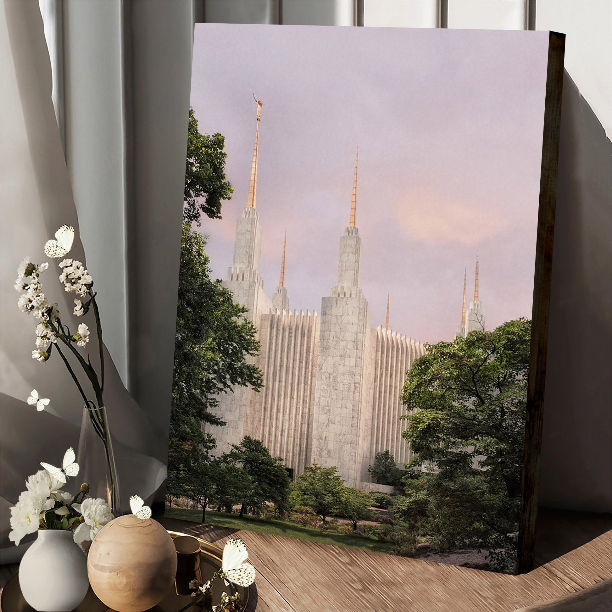 Washington Dc Temple Side Textured Canvas Pictures - Jesus Canvas Art - Christian Wall Art