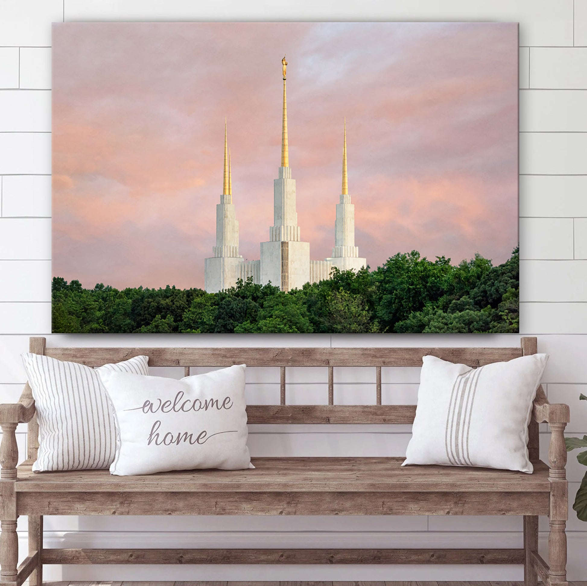 Washington Dc Temple Spires Canvas Wall Art - Jesus Christ Picture - Canvas Christian Wall Art