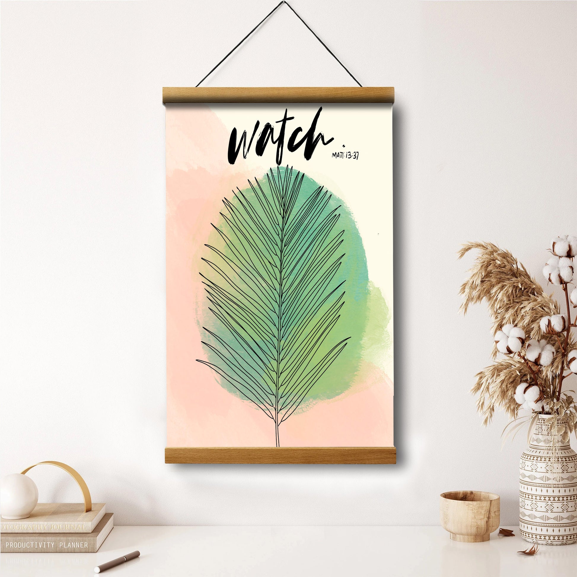 Watch Matt 13 37 Hanging Canvas Wall Art - Christan Wall Decor - Religious Canvas