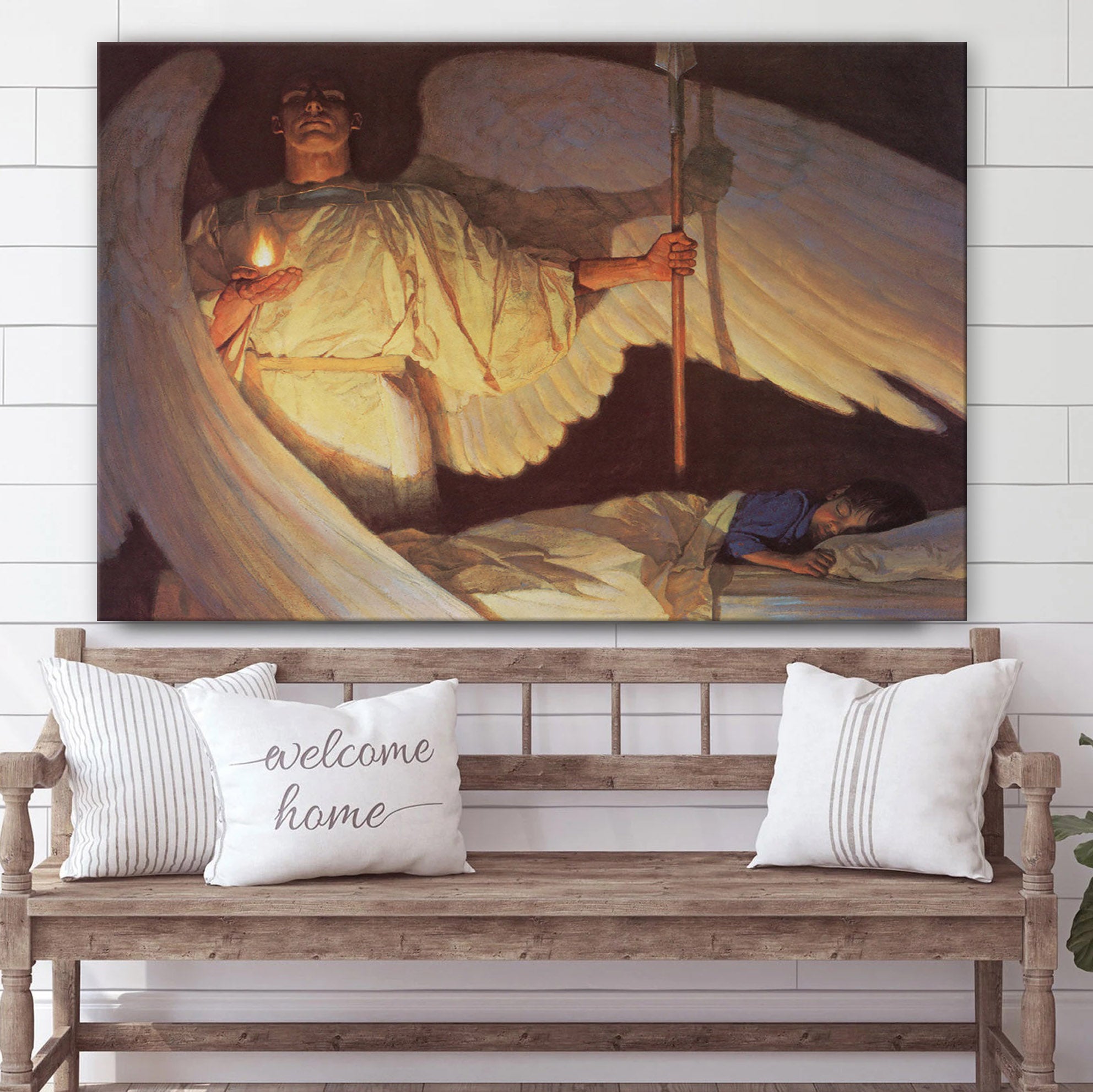 Watchers In The Night Canvas Wall Art - Christian Wall Decor