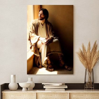 Watching Over My Children Canvas Wall Art - Jesus Picture - Jesus Portrait Canvas