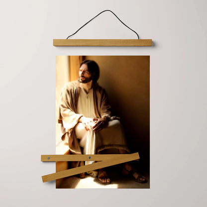 Watching Over My Children Hanging Canvas Wall Art - Jesus Picture - Jesus Portrait Canvas - Religious Canvas