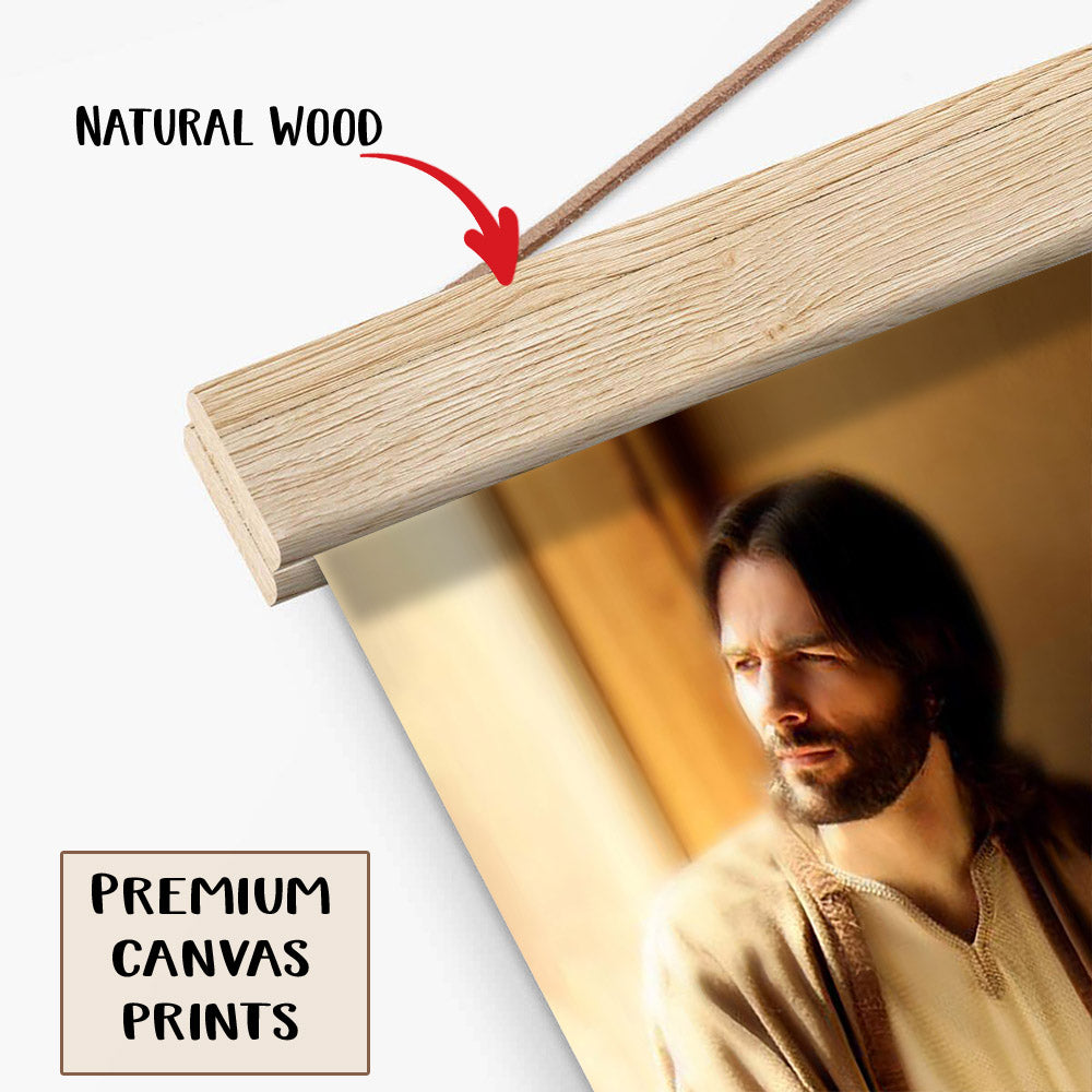 Watching Over My Children Hanging Canvas Wall Art - Jesus Picture - Jesus Portrait Canvas - Religious Canvas