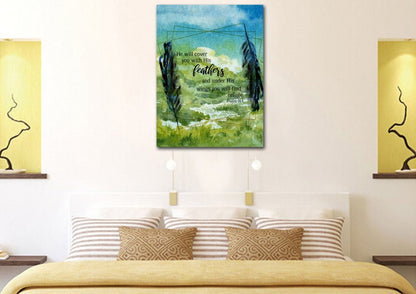 Water Inked Forest & Psalm 914 - Christian Canvas Wall Art