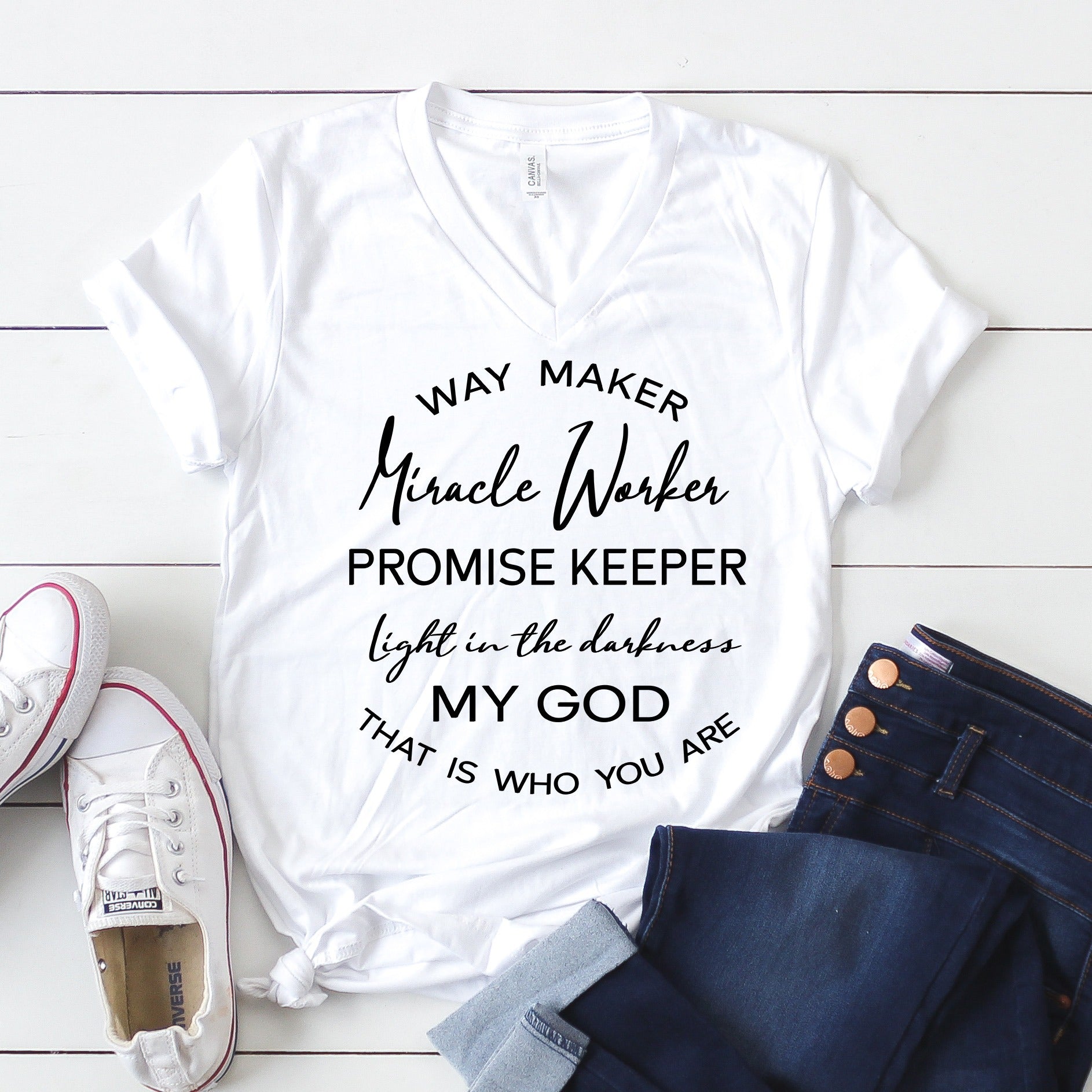 Way Maker Miracle Worker Promise Keeper Way Maker Shirt Christian Shirt Women's T-shirts - Christian Shirts for Women - Religious Tee Shirts