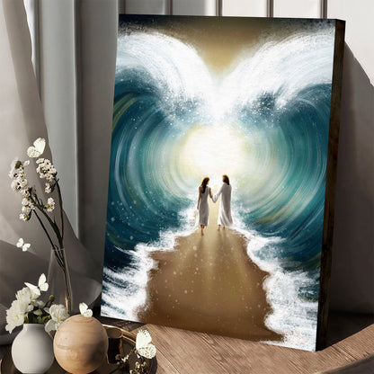 Way Maker Jesus Red Sea Painting Jesus And Woman - Jesus Canvas Art - Christian Wall Art
