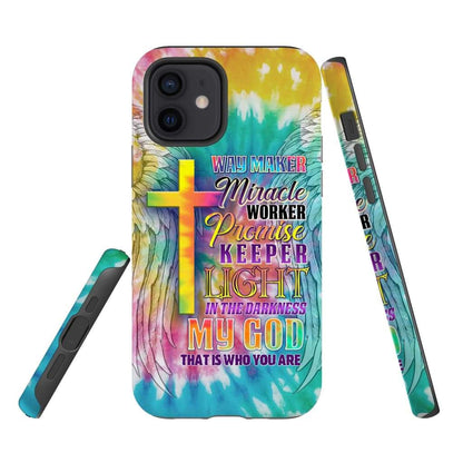Way Maker Lyrics Cross Phone Case - Inspirational Bible Scripture iPhone Cases