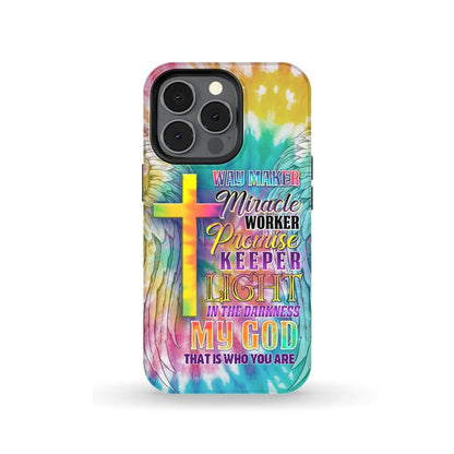 Way Maker Lyrics Cross Phone Case - Inspirational Bible Scripture iPhone Cases